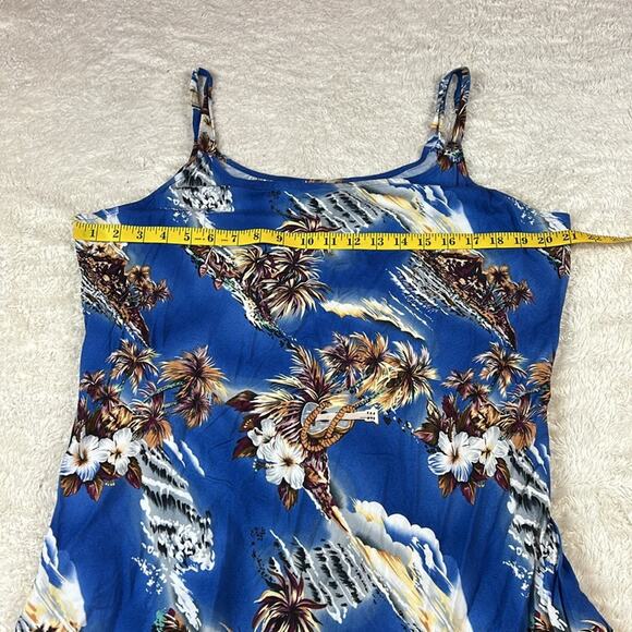 Hilo Hattie 2 piece Hawaiian blouse and dress set in blue , size XL - Picture 6 of 12